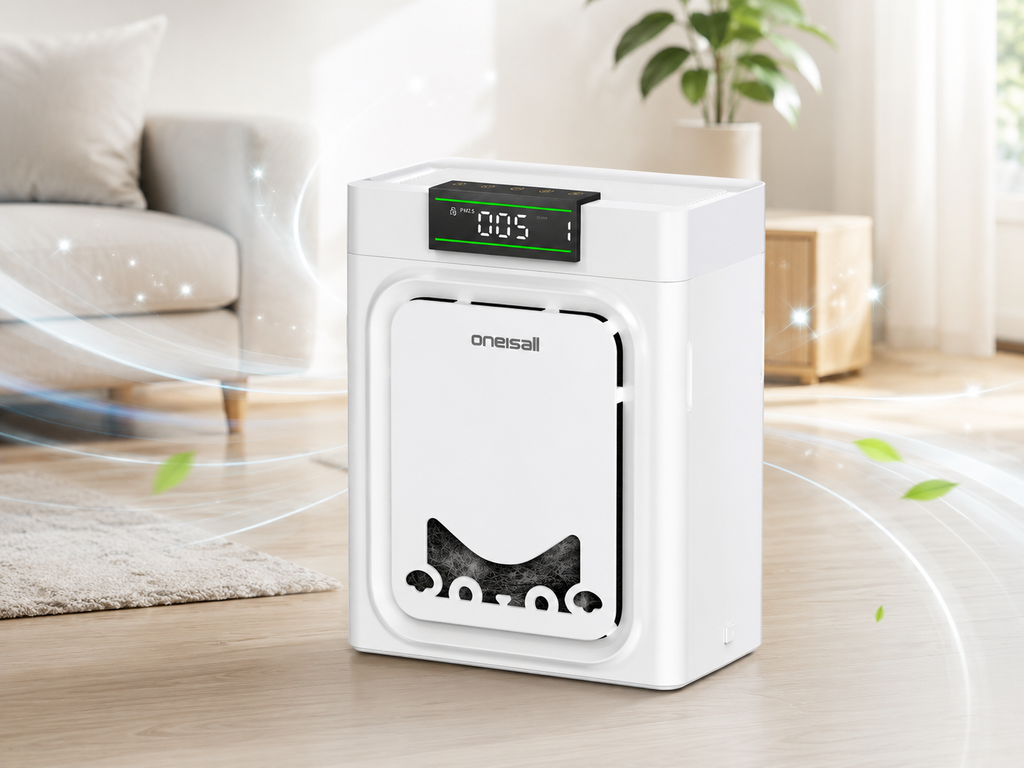 Pet Air Purifier for Large Rooms, Washable Filter & PM2.5 Display