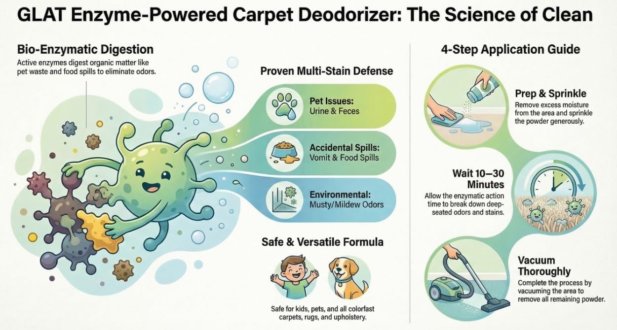 Enzyme-Powered Carpet Deodorizer (Powder)