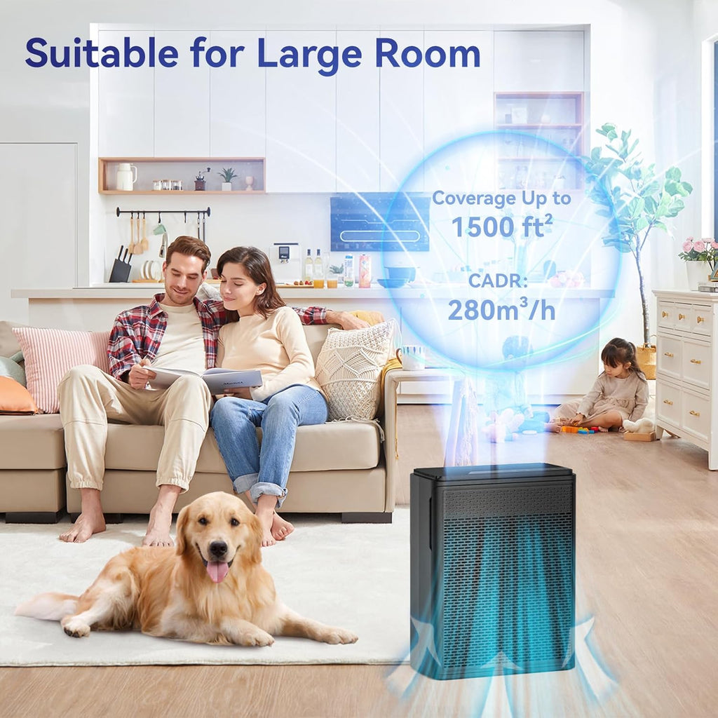 H13 HEPA Air Purifier for Pets & Large Rooms