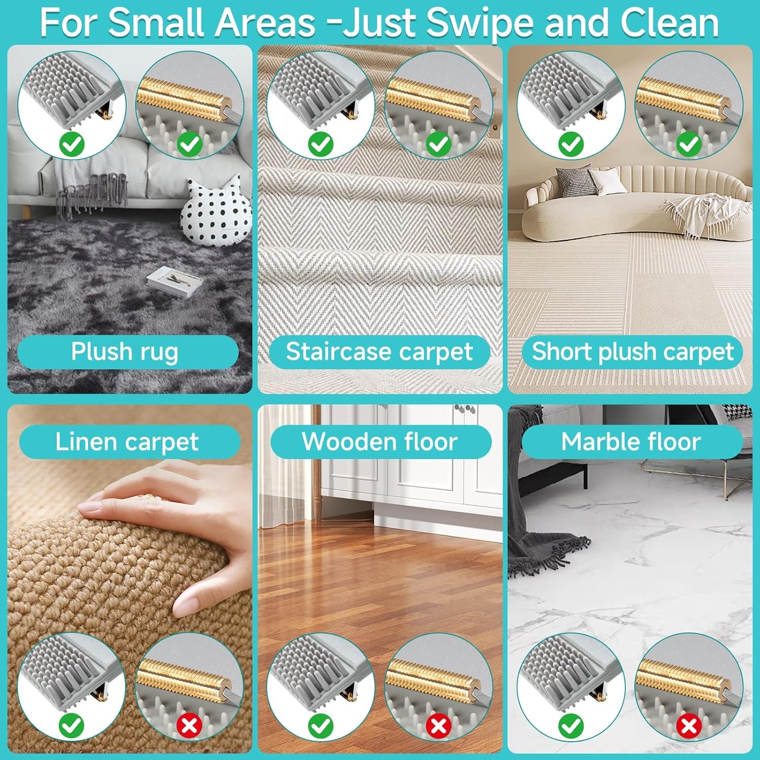 Carpet Rake for Pet Hair Removal Tool