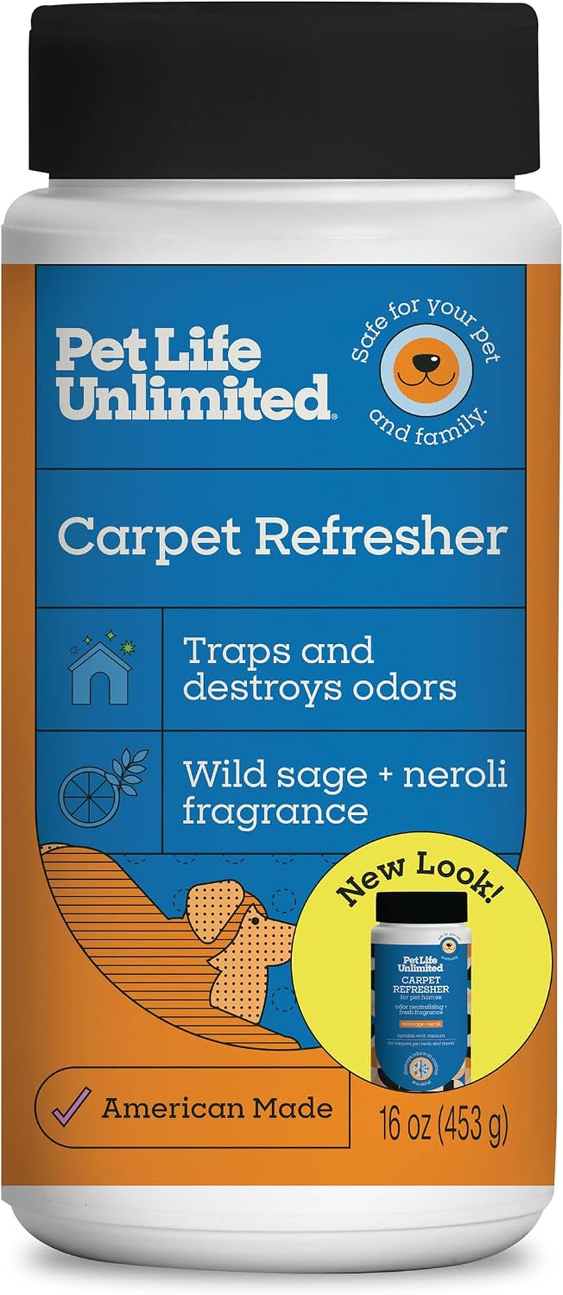 Carpet Deodorizer Powder, 16 Oz, Strong Pet Odor Eliminator 